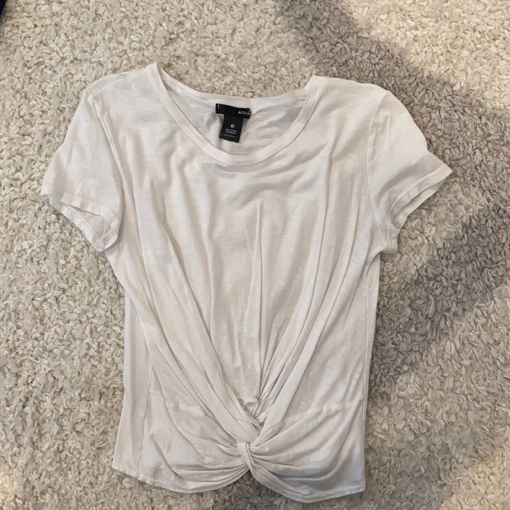 Scrunched White Tee